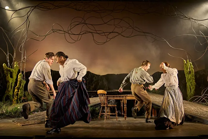 Daniel Boyd, Liyah Summers, Daniel Rainford and Emma Manton in Private Peaceful