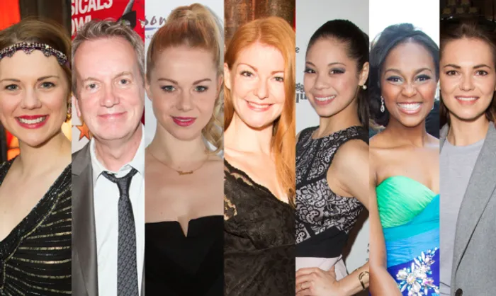 Eliza Doolittle cast with Frank Skinner at the My Fair Lady 60th Anniversary Concert, Actors' Church